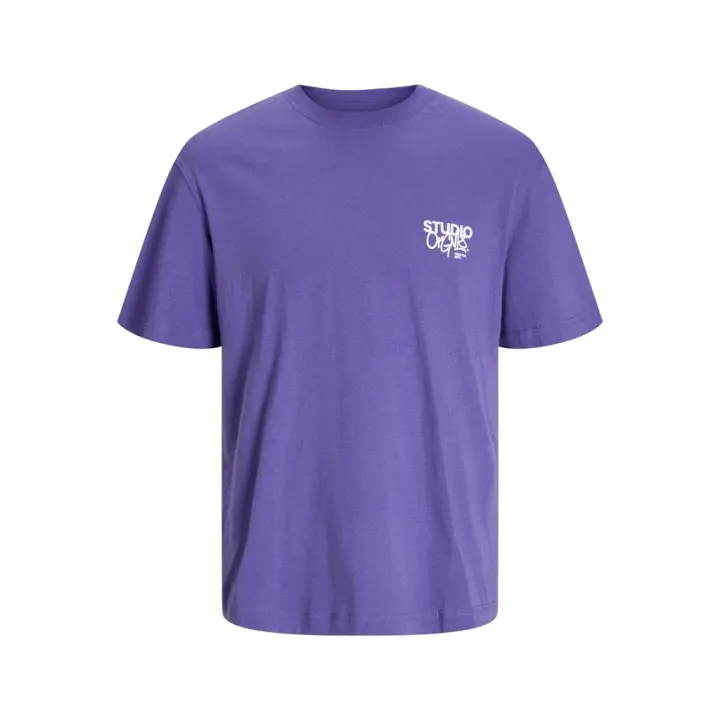 Jorsilverlake Back Tee Ss Crew NeckTwilight Purple Jack & Jones - 1