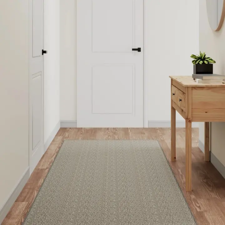 vidaXL Alfombra de pasillo con aspecto de sisal gris taupe 80x250 cm - 1