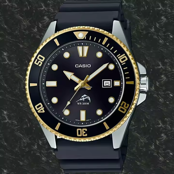 Reloj Hombre Buceo Casio MDV-106G-1A MARLIN DURO correa goma - 1