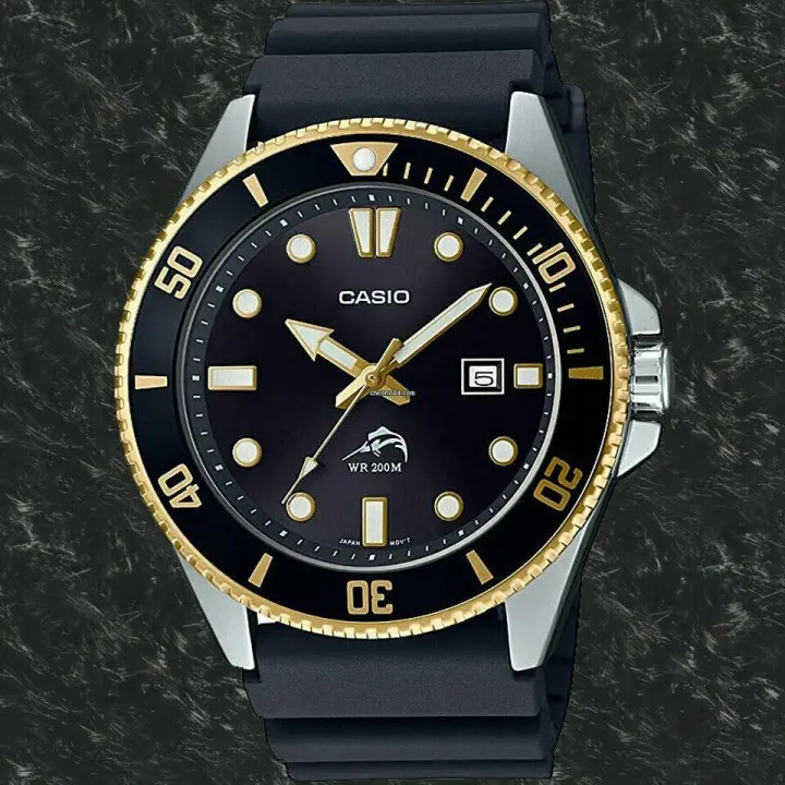 Reloj Hombre Buceo Casio MDV-106G-1A MARLIN DURO correa goma - 1