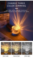 Lámpara De Mesa LED Cristal Proyector De Luz Rosa 16/3 Colores Ajustable Táctil Romántico Atmósfera Diamante Luz Nocturna USB - details 6