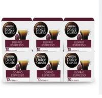 NESCAFÉ Dolce Gusto Espresso Doppio, 96 cápsulas, Intensidad 10, Café arábica y robusta (6 pack x 16) total 96 capsulas - details 0