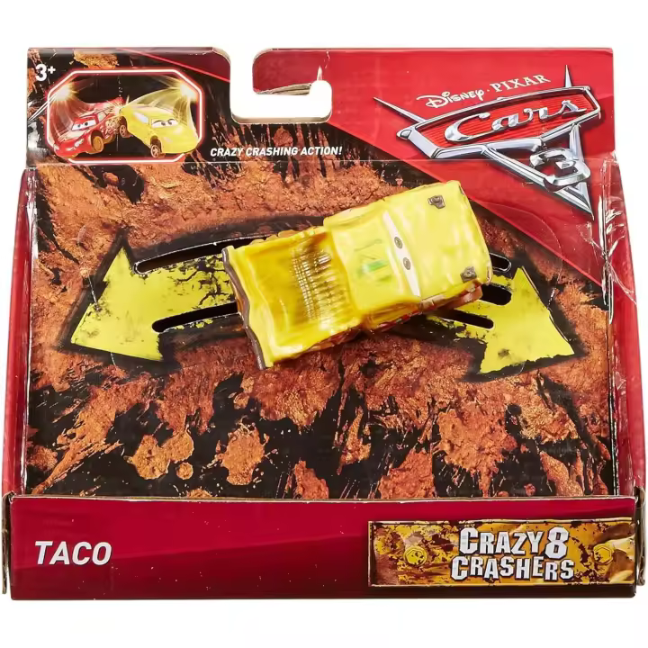 DISNEY CARS - Coche Crazy Taco - Regalo original - Juguete interactivo - Coleccionable - Edad recomendada mayores de 3 años - 1