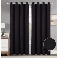 Cortinas Opacas Termicas Aislantes Frio y Calor Cortinas Dormitorio 2 Piezas 140x260 CM Blackout Curtains con Ojales Cortinas Grises Opacas Cortinas para Habitacion Salon Comedor y Dormitorio - details 5