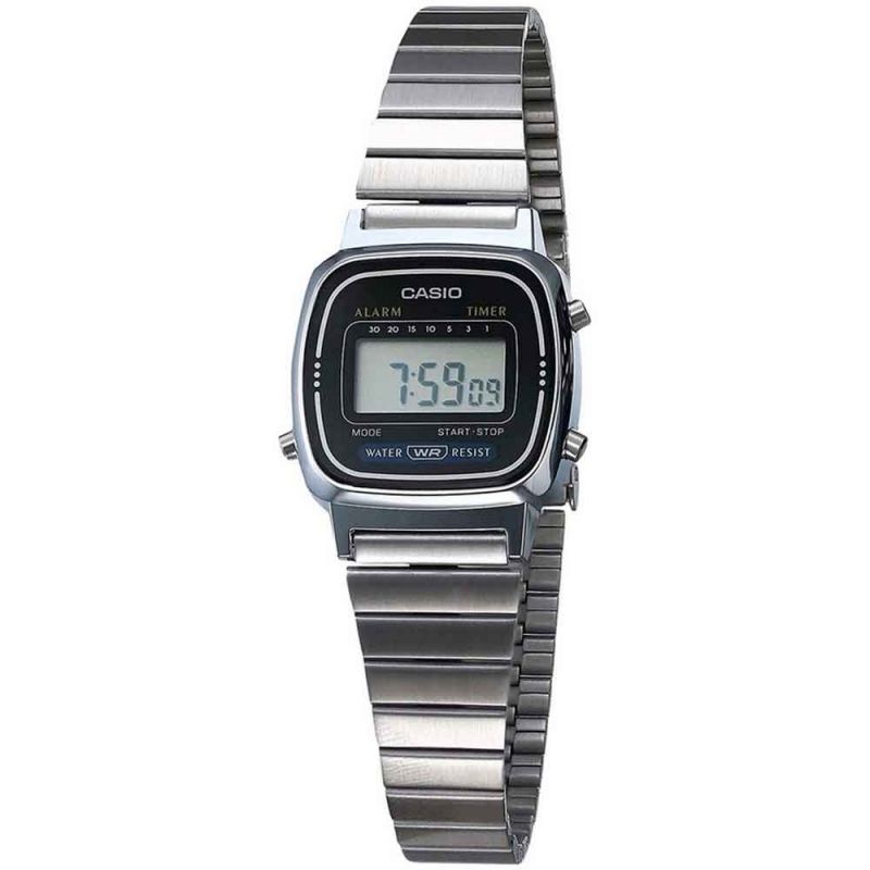 Casio La670wa-1df  Reloj Para Para Mujer Color Plateado