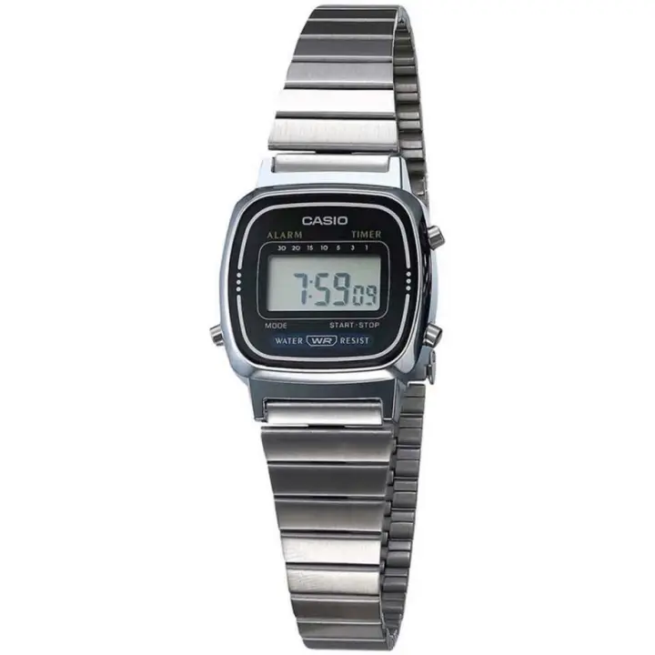 Casio La670wa-1df  Reloj Para Para Mujer Color Plateado - 1