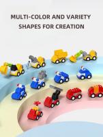 Juguetes Educativos Para Niños Bloques De Construcción Grandes 35/40/42PCS Excavadora Vehículos De Tráfico Engineering DIY Bloques Para La Creación - details 5