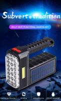 Linterna LED Portátil Recargable Con Carga Solar 4 Modos Impermeable Para Senderismo Camping Emergencias Lámpara Torcha Fuerte - details 0