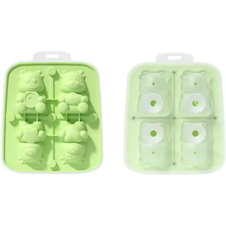 Bandejas de hielo con forma de dragón pequeño molde de silicona para cócteles, whisky, sopas y congelados, antiadherente - 1