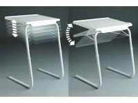 Mesa Auxiliar Plegable Ajustable en Altura 52-73 cm – Escritorio Portátil para Ordenador, Comidas, Teletrabajo o Estudio – Ligera y Compacta con Superficie Amplia 52x40 cm – Fácil Montaje y Almacenaje - details 0
