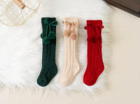 Calcetines Altos De Encaje Para Bebés Y Niñas Con Bola De Cereza Para Otoño Invierno Calcetines De Princesa Para Niños De 0 a 5 Años Calentadores De Piernas Hechos De Algodón Y Poliéster - details 17