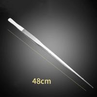 Aguja De Acero Inoxidable 48cm Para Acuario Herramientas De Escenografía De Tanque De Peces Pinzas Rectas Y Curvas Para Alimentación Acuática - details 6