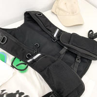 Bolsa De Pecho Hip-hop Para Hombres Ropa De Calle Impermeable Táctico Vestido Bolsas De Almacenamiento Con Bolsillos De Nylon - details 13