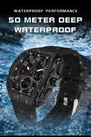 Reloj De Pulsera Digital SANDA Para Hombre Resistente Al Agua Con Display LED Y Múltiples Funciones Deportivas Y Militares De Silicona - details 15