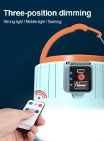 Lámpara De Camping LED Recargable Con Control Remoto Y Soporte Solar Resistente Al Agua Para Luz Exterior En Tienda Y Pescar - details 6