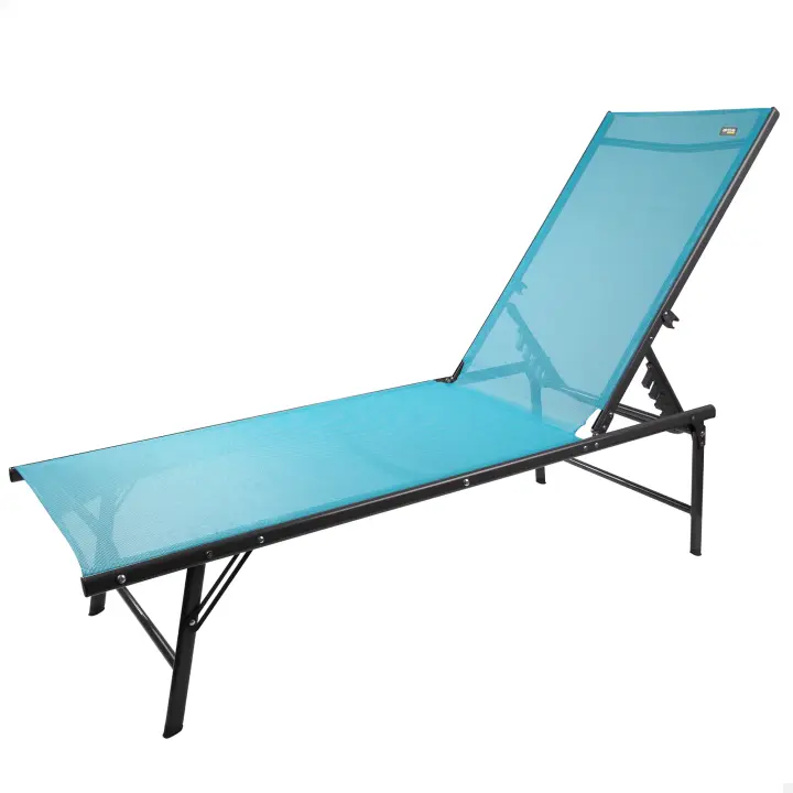 Tumbona jardín plegable y multiposición Aktive, Tumbona jardín plegable y multiposición Aktive, Peso máx. 120kg, Medidas 180x49x34,5cm, reclinable 6 posiciones, Tumbona plegable, Tumbona de jardín, Hamaca jardín - 1