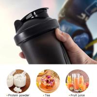 Botella De Deporte Shaker Para Proteína De Mantequilla Con Mezclador De Acero Inoxidable Plástico Libre De BPA Botella De Bebida Portátil Para Gimnasio Y Exterior 400ml - details 3