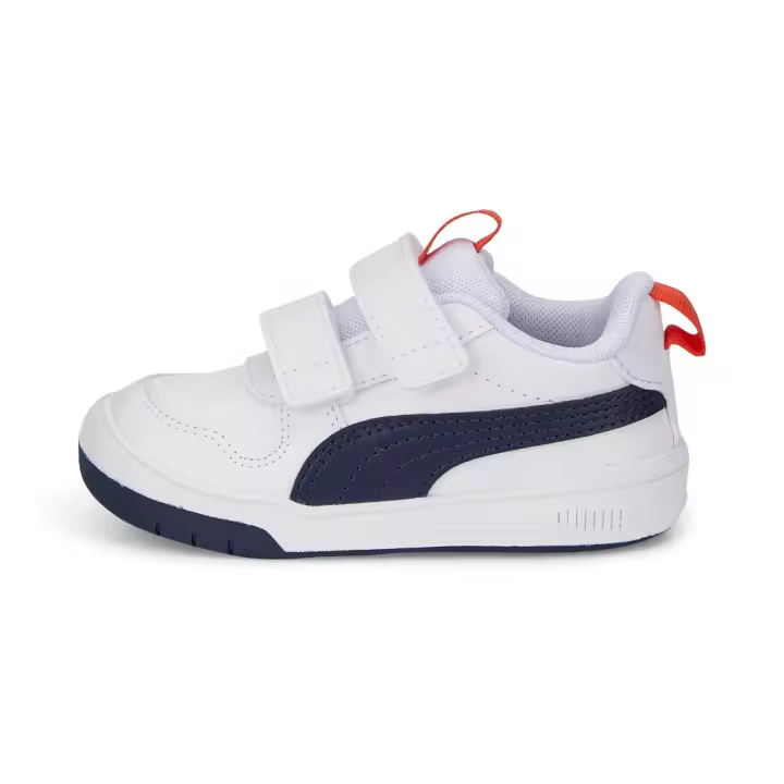 Puma Multiflex 380741 11 Deportivas Blancas con Logo Marino y Cierre Velcro para Niños - 1