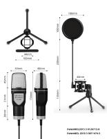 Micrófono Profesional Para Juegos De Computadora Condensador USB Para Streaming En Vivo Podcast Estudio Micrófono Karaoke Kit De Microfonos Para PC Y Portátil - details 11