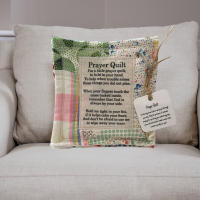 Pray Quilt Con Cruz Interior Hecho a Mano Colchón Colorido Regalo Para Ti Amigo Familia Sostenedor De Sueños Estilo Clásico - details 6
