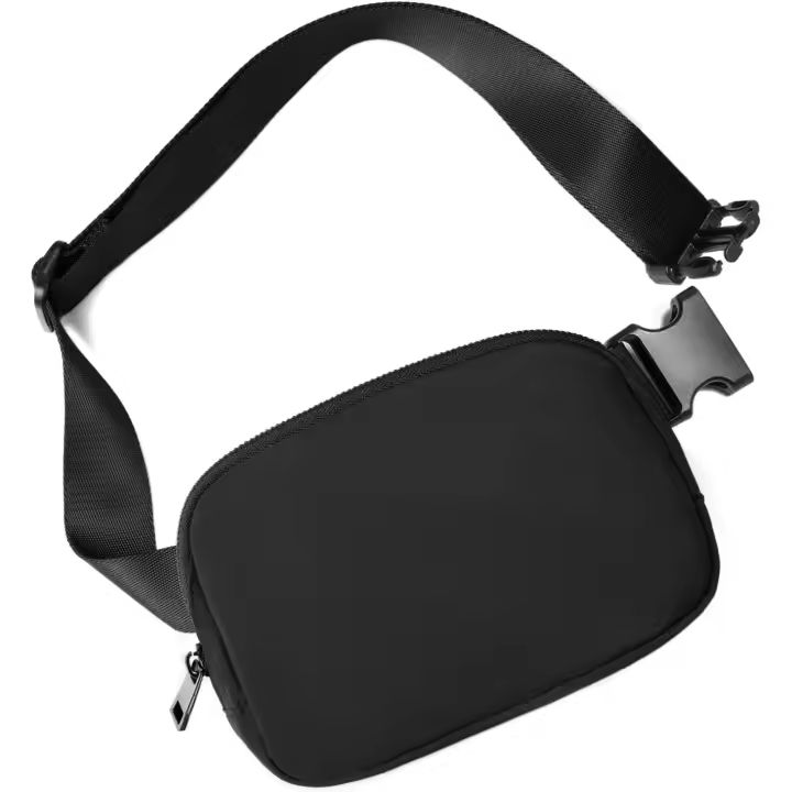 Riñonera para Mujer, riñonera Cruzada, riñonera de moda con Correa ajustable, Gift para adolescentes, Mujeres y Hombres (Negro) - 1