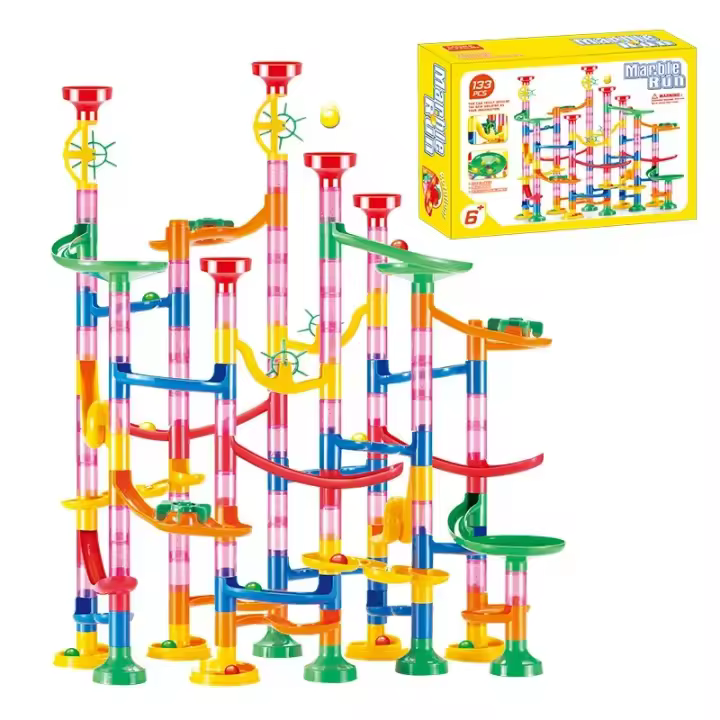 Bloques De Construcción Para Niños Con Bola De Mármol Juguete Educativo De Creación DIY Regalo Para Niños Edad 4-12 Años Plástico - 1