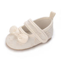 Zapatos De Princesa Para Bebé Niña En Lace Blanca Mocasines Con Lazo Y Borde Antideslizante De Goma Primera Calzado Para Caminar - details 29