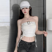 Top Corto Para Mujer Estilo Coreano Veraniego Color Sólido Sexy Y Club Poliéster Estirado De Medio Tamaño Para Jóvenes - details 2