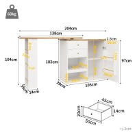 Mesa de bar giratoria 360° RisingFF, cuerpo principal 105 x 39 x 102 cm, adecuada para restaurantes, salas de estar, etc. - details 1