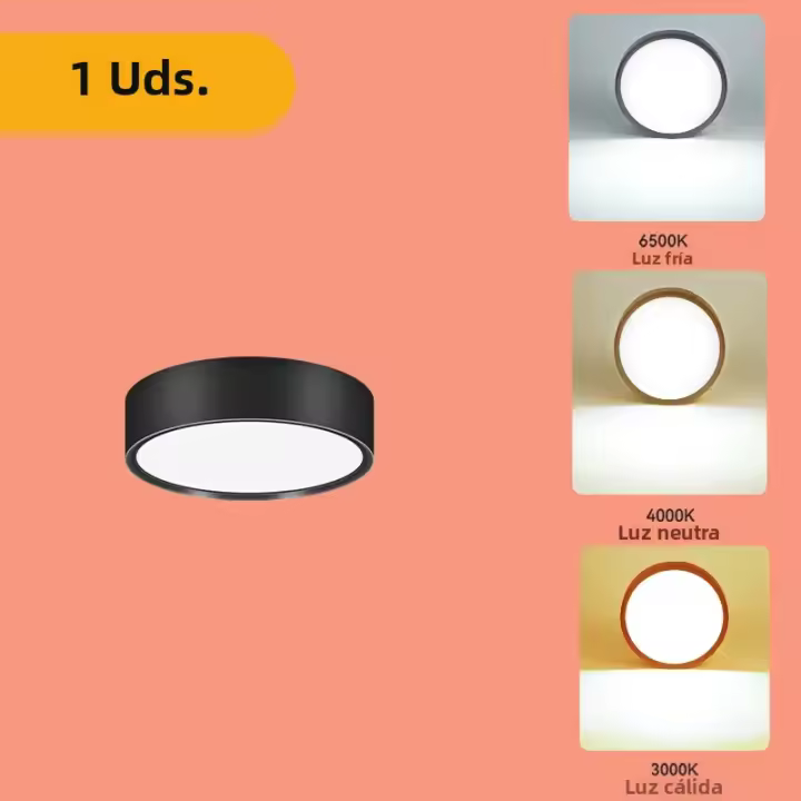 Lámpara De Techo LED Dorada Dimmable 5W 10W 15W 25W Luz De Panel Para Iluminación De Cocina Tienda 185-265V Luz De Techo - 1