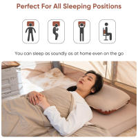 Almohada De Acampar Con Espuma De Memoria Autoinflable Portátil Soporte Ergonómico Para El Cuello Para Acampar Aviones Y Senderismo - details 7