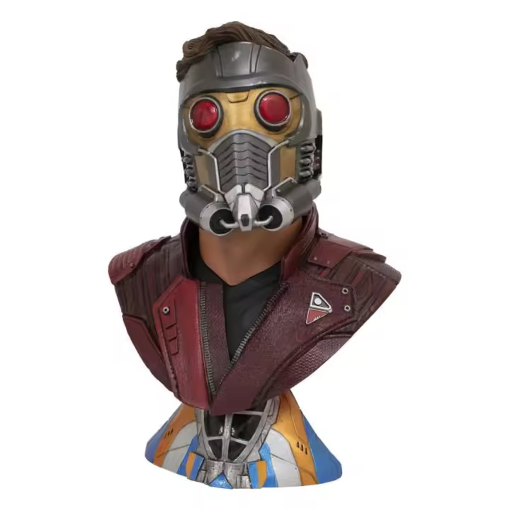 Figura Busto ½ Tridimensional Resina  Marvel Endgame Guardianes de la Galaxia  Star-Lord Diamond Select Toys Legends 25cm - 1