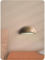 Lámpara De Pared Semi-Circular De Piedra Artística En Color Amarillo Travertino Con Luz LED Ahorradora De Energía Para Decoración De Dormitorio Y Pasillo - details 8