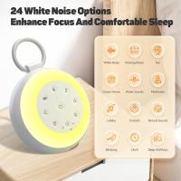 Máquina de sonido para niños Máquina portátil de sonido de rueda blanco con luces nocturnos para aliviar El Sonido natural de Sueño recarle adecuada para viajar a La Oficina De La Guardia familiar para dormir - details 1