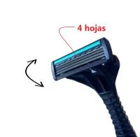 16 Maquinillas desechables hombre afeitadora manual de 4 hojas, cuchillas de afeitar - details 1