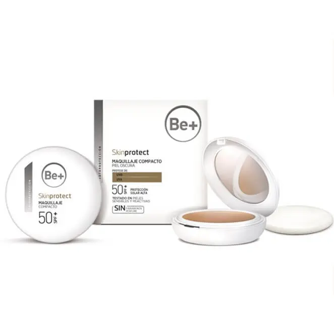 Be+ SKINPROTECT Maquillaje Compacto Piel Oscura Spf50+ 10 g, Cinfa. - 1