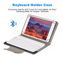 Teclado Inalámbrico Bluetooth Universal Con Funda De Cuero Y Soporte Para Tablet iPad 7 8 Pulgadas 9 10 Pulgadas iOS Android Windows - details 9