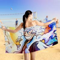 Toalla De Playa Microfibra De Anime One Piece Luffy Gear 5 Para Niños Toalla De Baño Suave Y Rápida Secado Para Camping Y Piscina - details 13