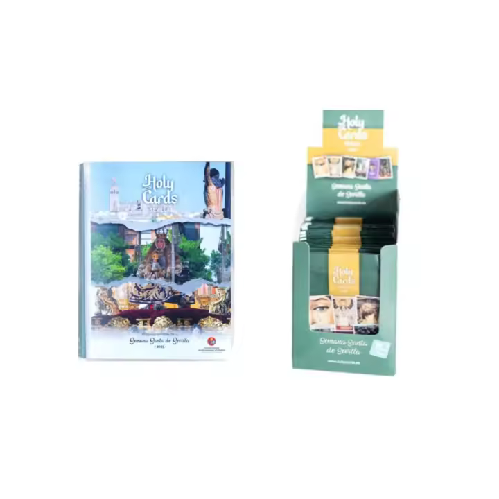 Cromos Holy Cards  25 sobres sueltos Holy Cards Sevilla 2025 semana santa y tambien Album+ 25sobres sueltos HolyCards coleccion oficial y original garantizado 2 modelos a elegir pincha añadir cesta y elegir mirarse bien - 1