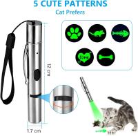 Juguete luminoso verde para perros y gatos, paquete de 2, juguete interactivo para perros y gatos, recargable por USB, divertido bolígrafo LED multipatrón. - details 1