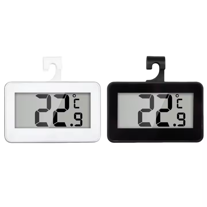 Termómetro Digital Para Nevera Y Congelador Mini Hidrófobo Con Gancho Termómetro De Plástico Para Hogar Rango De Temperatura -20℃ a 60℃ - 1