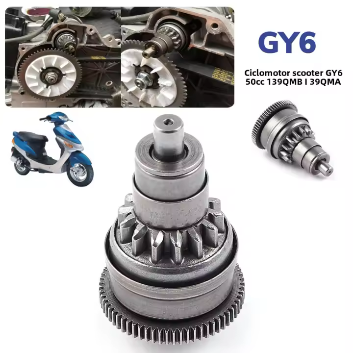  Engranaje De Arranque Y Engranaje De Embrague Para Scooter GY6 50cc 139QMB 139QMA Pieza De Arranque Y Embrague De Alta Calidad Para Motos Y Scooters - 1