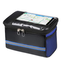 Bolsa De Manillar Para Bicicleta Impermeable Organizador De Marco Multifuncional Portátil Para MTB Con Bolsillo Para Teléfono - details 4