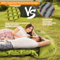 Colchón De Acampar Doble Inflable Con Almohada Y Tela Impermeable Para Senderismo Plegable Matrícula De Viaje Ligera - details 10