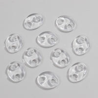 Cadena De Acrílico Transparente Con Bolas De Café Y Nariz De Cerdo Ovalada Para Hacer Joyas Accesorios Para Pulseras Y Collares DIY 10 Piezas - details 5