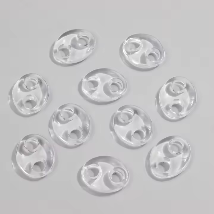 Cadena De Acrílico Transparente Con Bolas De Café Y Nariz De Cerdo Ovalada Para Hacer Joyas Accesorios Para Pulseras Y Collares DIY 10 Piezas - 1