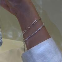 Pulsera De Plata Esterlina S925 Con Galio 18K SOMILIA Pulsera Brillante Y Plateada Para Mujer Joyería De Mano Regalo De Fiestas - details 10