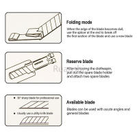 Cuchillo De Utilidad SDI 9mm Para Pelar Cajas Y Cortar Papel Herramienta De Arte Y Manualidades Cuchillo Pequeño Para Cortar Plástico Y Película - details 6