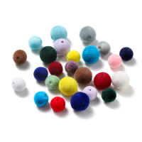 30Pcs Bolas De Terciopelo Acrílico Colorido 8/10mm Para DIY Joyería Collar Pulsera Pendientes Accesorios De Manualidades - details 0
