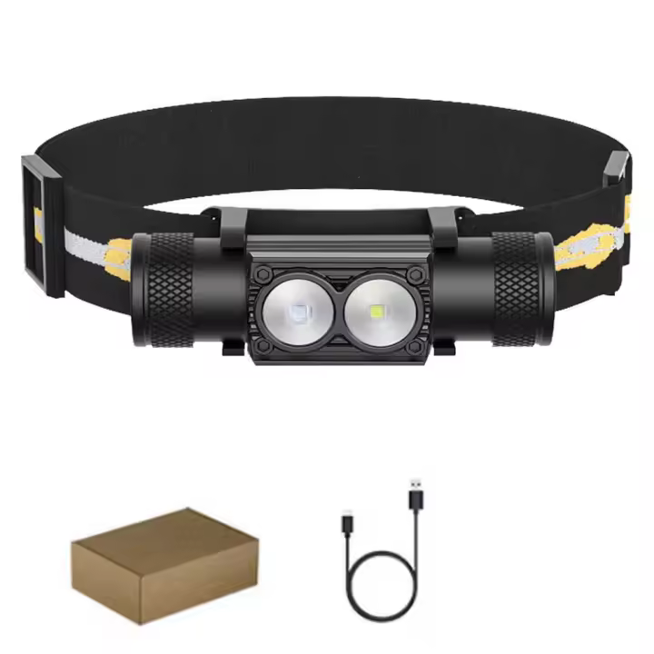 Linterna Frontal LED Mini Flash Para Pesca Luz Nocturna De Alta Potencia Tipo C USB Cabezal Para Cazar Y Camping Resistente Al Agua - 1